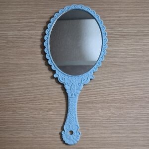 Ornate Light Blue Hand Mirror